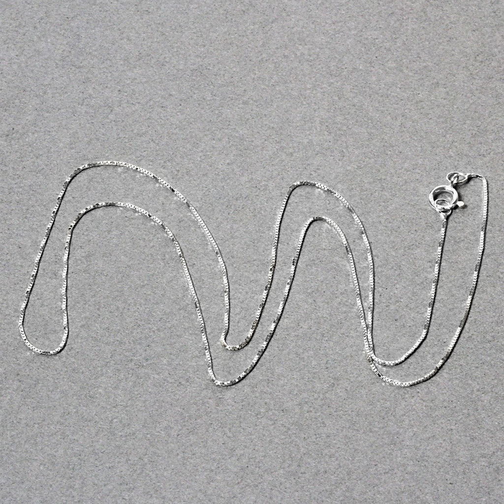 10k White Gold Classic Box Chain (0.45 mm)